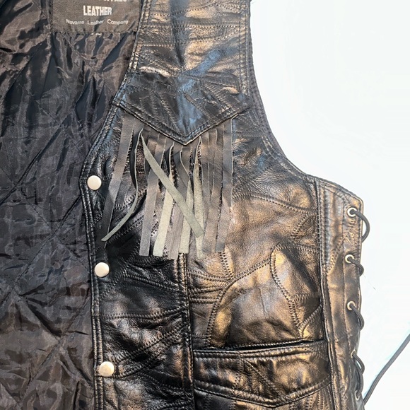 Navarette leather company fringe vest size medium/Large - Picture 5 of 6